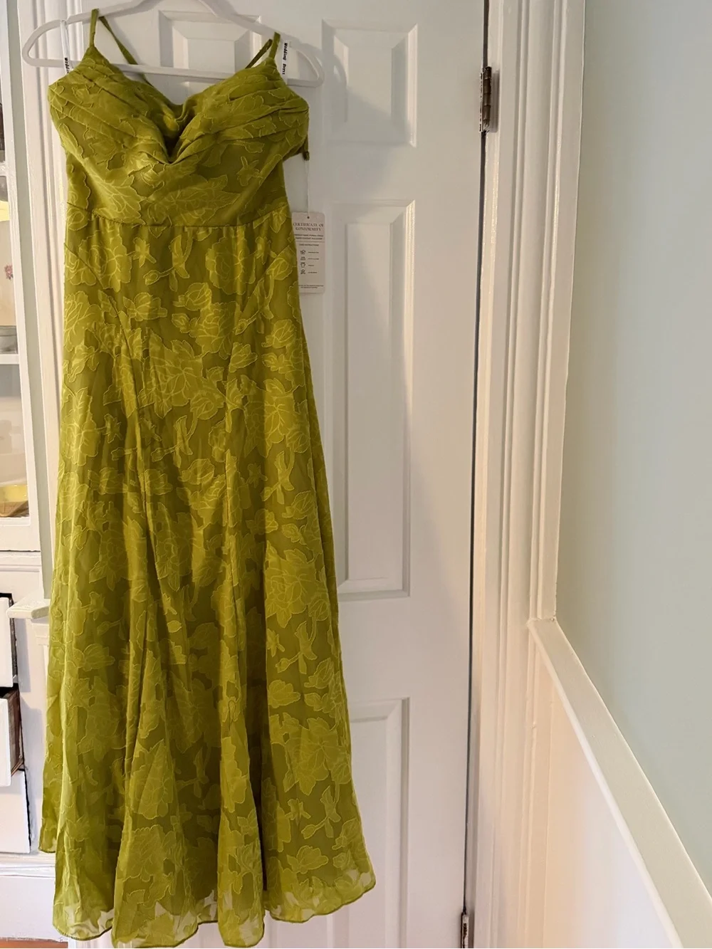 NWT Olive Green Spaghetti-Strap Maxi Dress